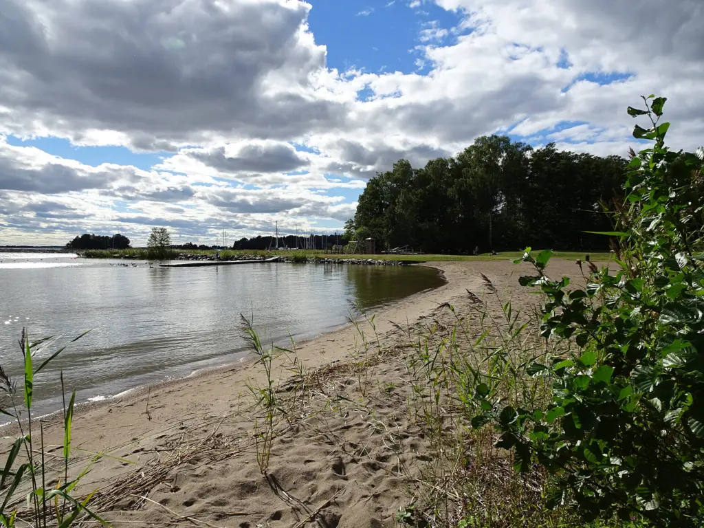 Gäddeholms badplats, a beach at lake Mälaren about 15 km from Västerås, Sweden.