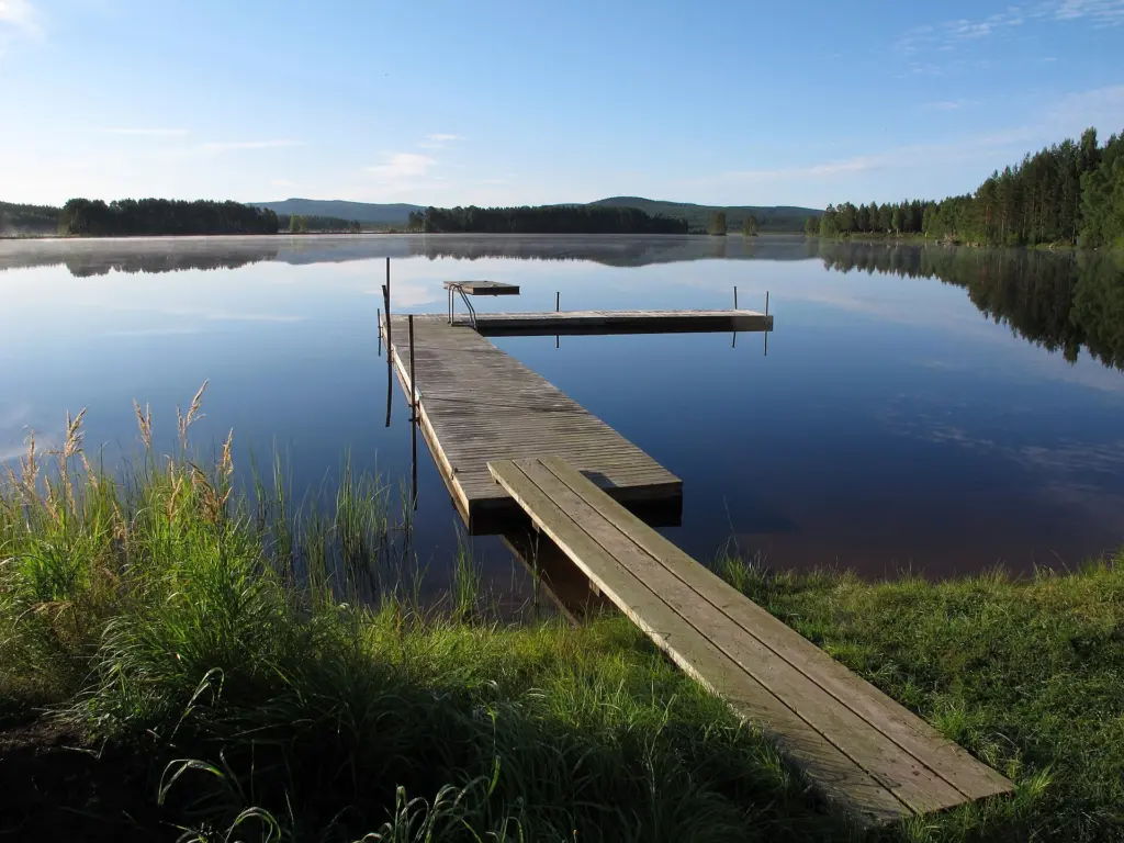 The lake Hämmen on the border between the provinces Kopparberg and Gävleborg in Sweden.