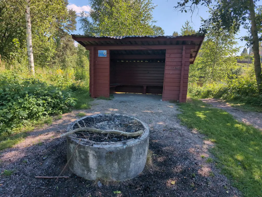 Hästskoholmen, public beach (public beach in Munkfors Municipality, Sweden)