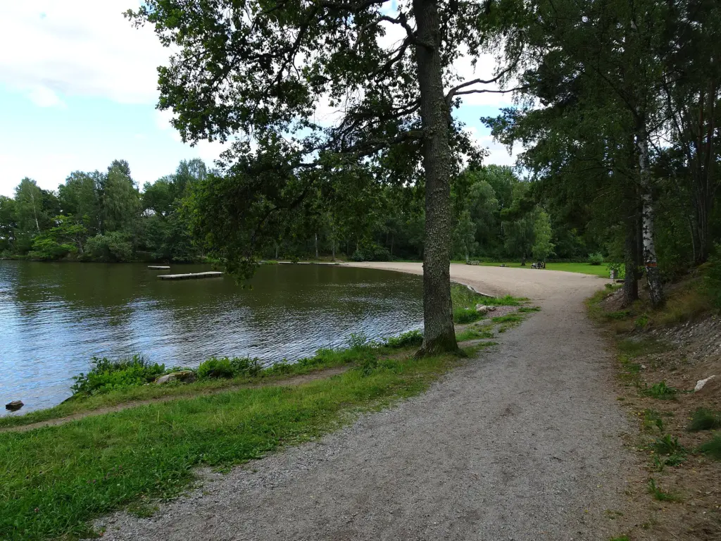 Johannisbergsbadet, a beach close to the main camping site of Västerås, Sweden.