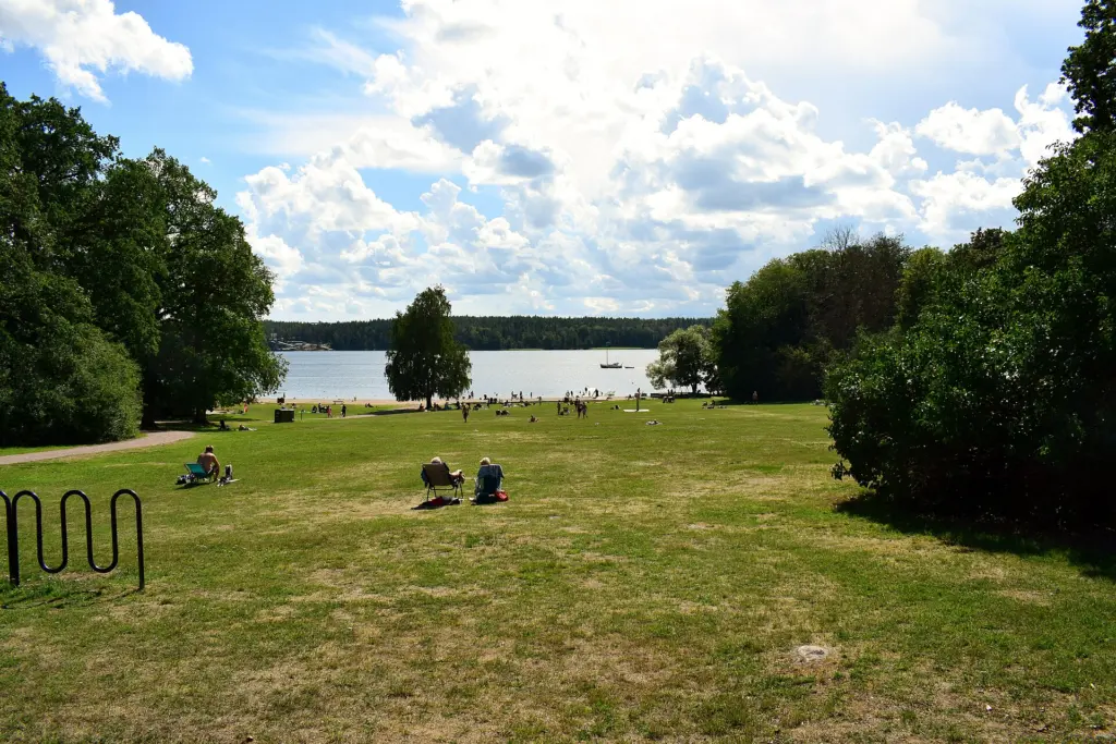 Maltesholmsbadet i Hässelby strand i västra Stockholm.