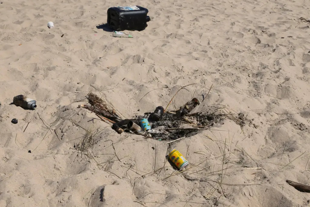 Environmental pollution at Mossbystrand near Ystad - it starts!
