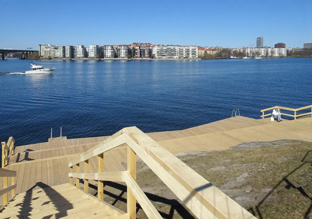 Gröndals klippbad efter upprustningen 2019
