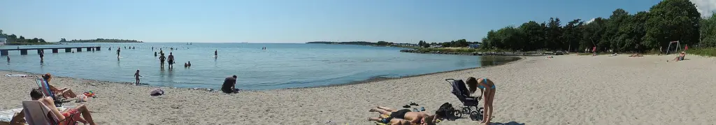 Beach in Slite, Gotland, Sweden.