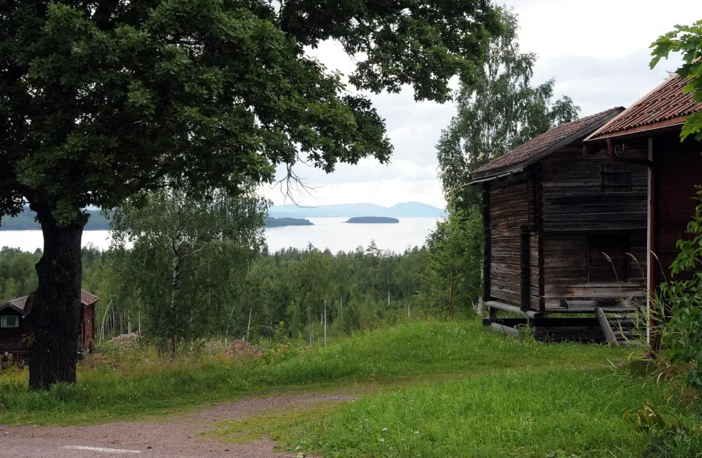 Utsikt över Siljan från Tällberg i augusti