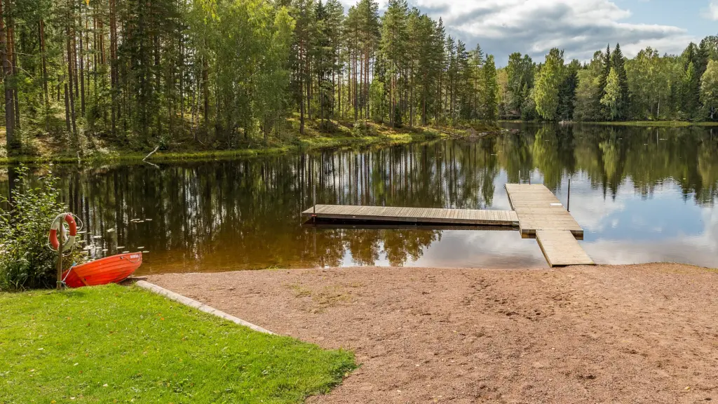 Badplatsen vid Turbodammen, Hedemora kommun, Dalarnas län, Sverige