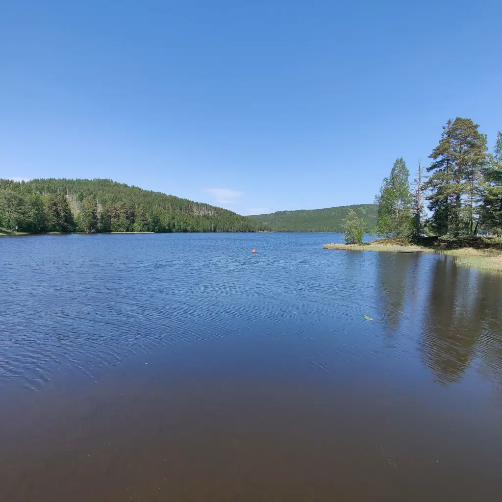 View of the Västra Öeten lake located in Värmland, Sweden. Picture taken in May 2023